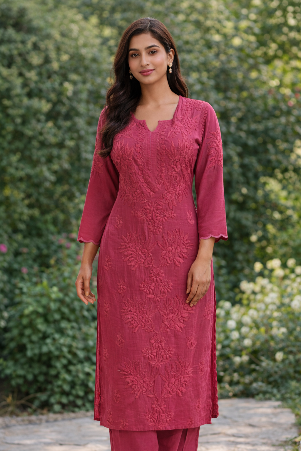 Rosé Noor Chikankari Kurta