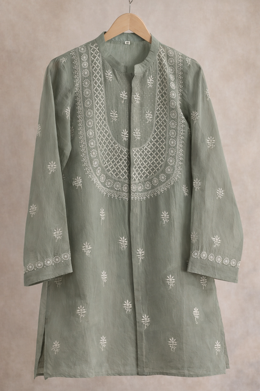 Sage Élan – Handcrafted Chikankari Kurta