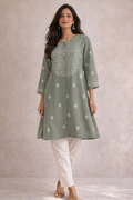 Sage Élan – Handcrafted Chikankari Kurta