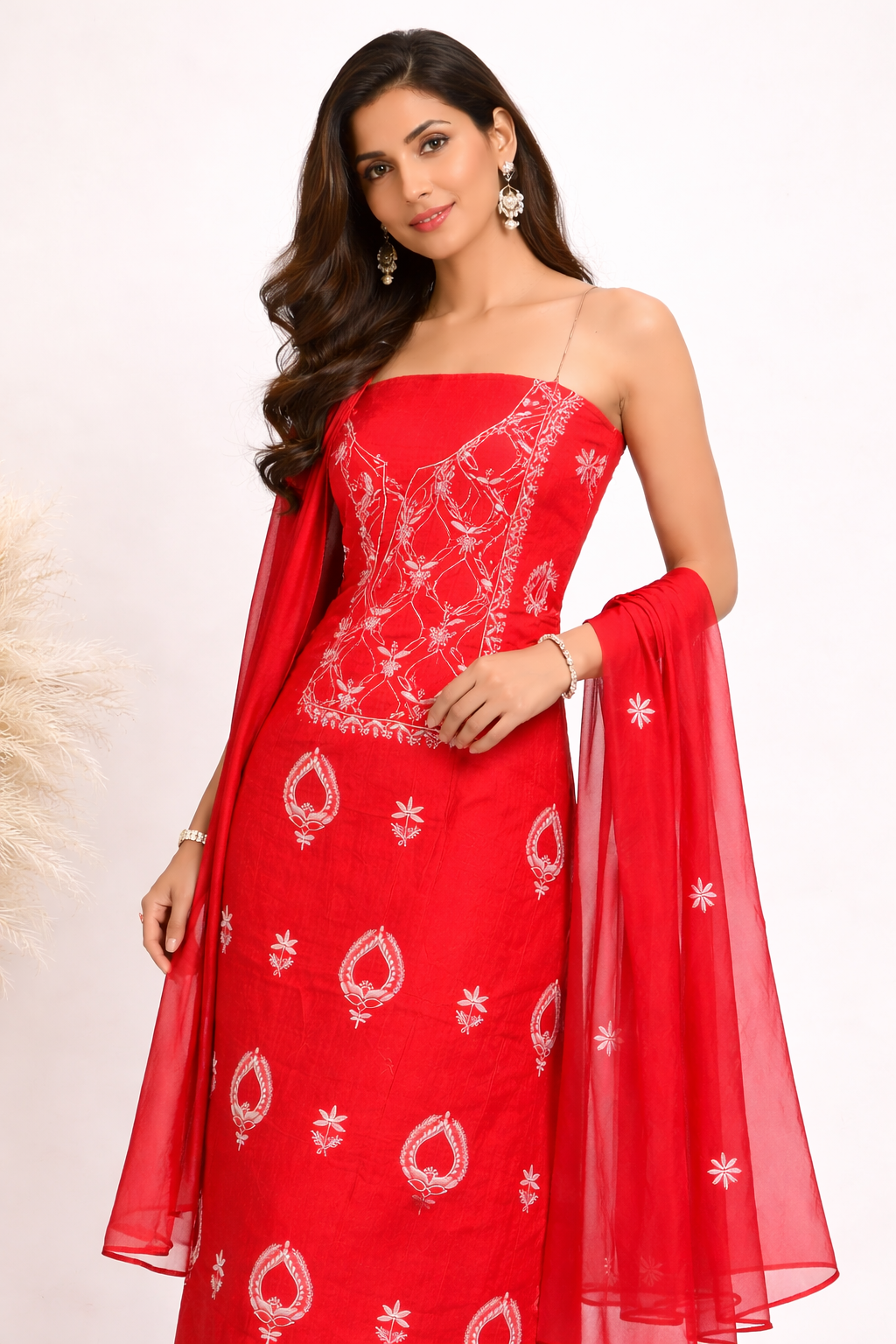 Crimson Grace Chikankari Kurta Set