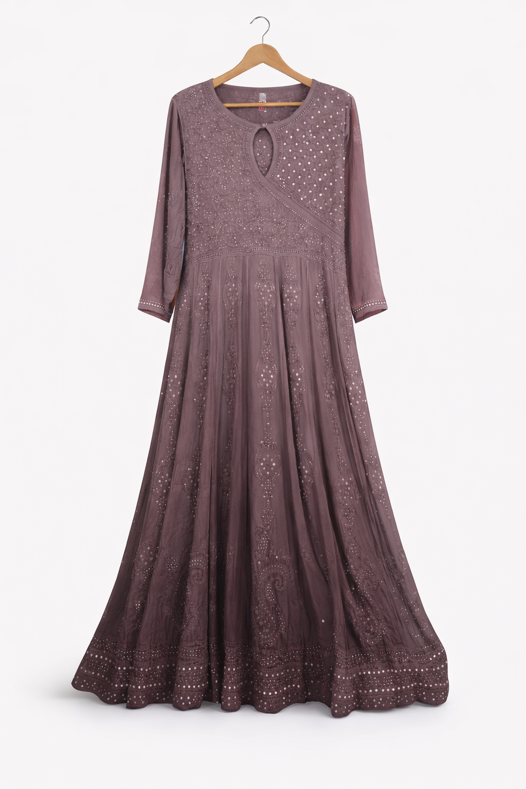 Meher Mauve Chikankari Anarkali Gown