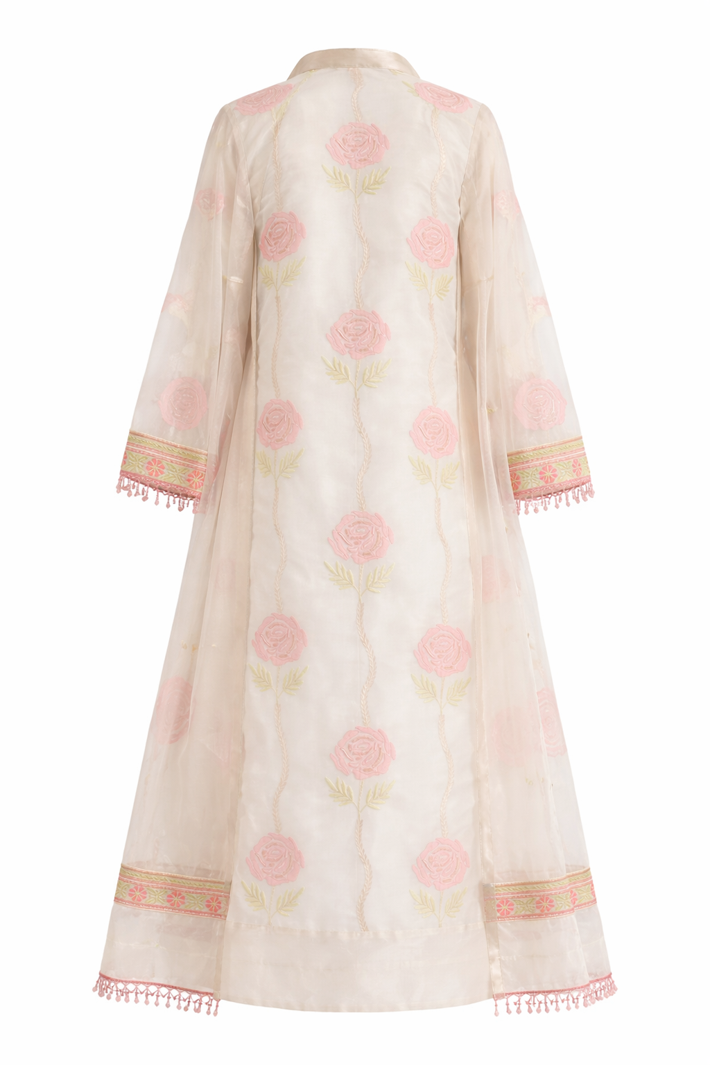 Blush Rose Embroidered Organza Kurta Set
