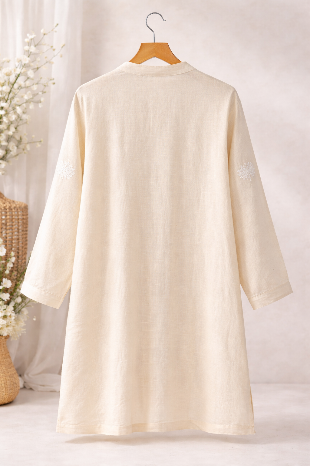 Ivory Handcrafted Chikankari Kurta