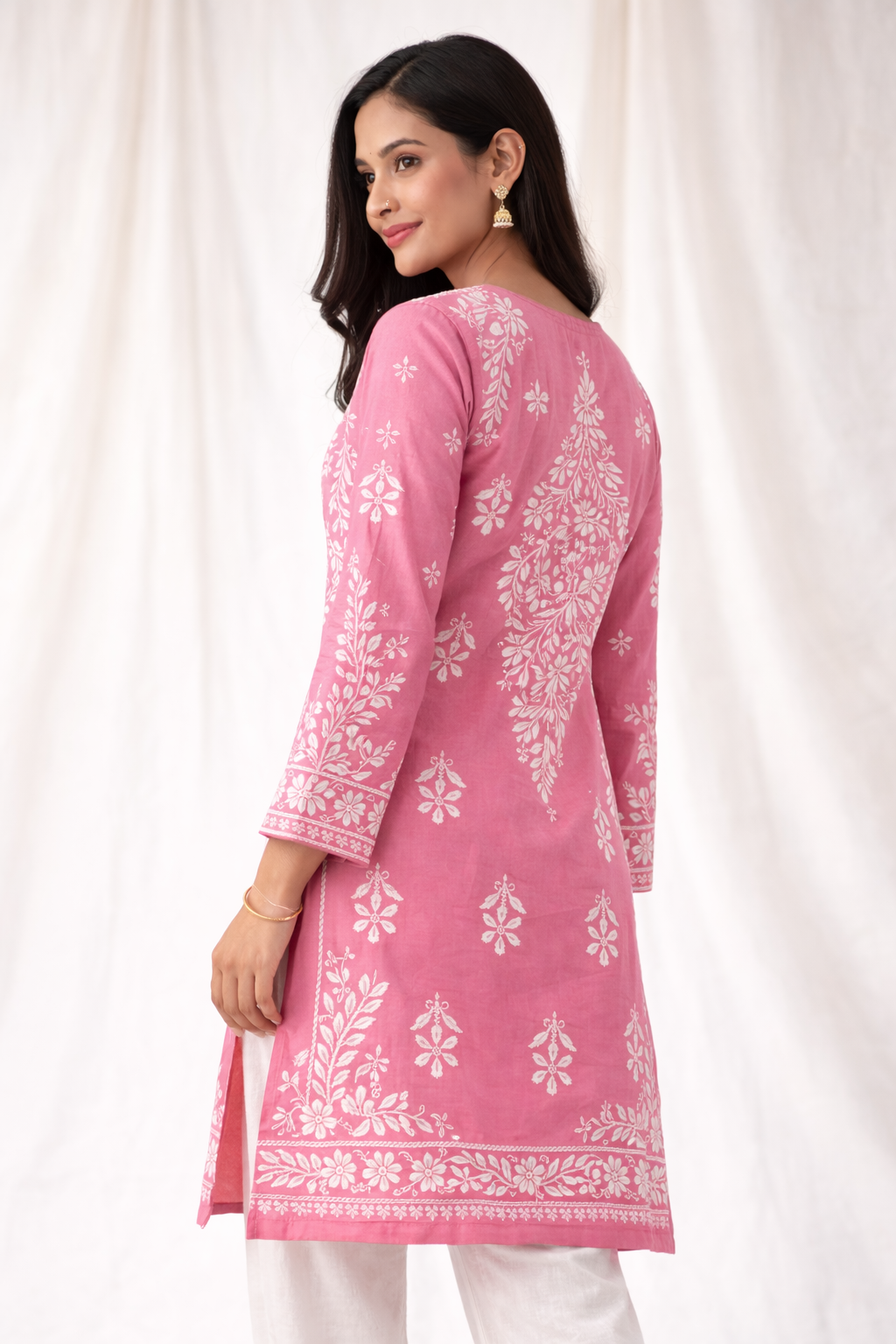 Rose Bloom Lucknowi Chikankari Kurta
